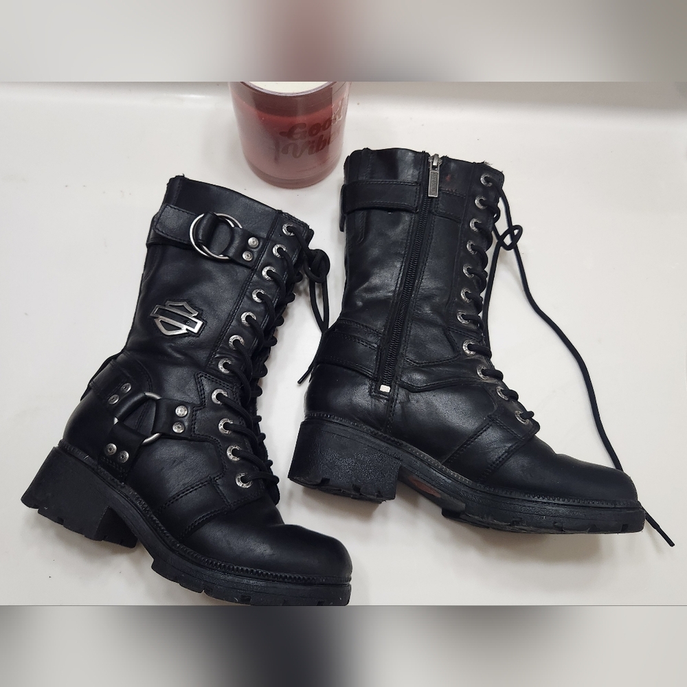 Harley-Davidson Women's EDA 100% Leather Motorcycle Boots
